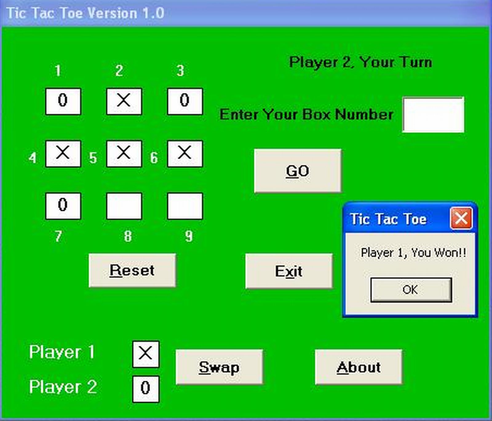 Simple Tic Tac Toe Version 27.27  Free Source Code, Projects