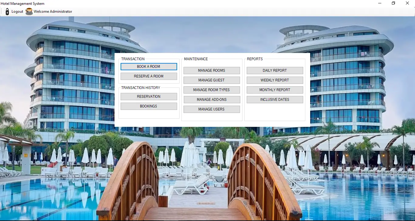 hotel management system project background