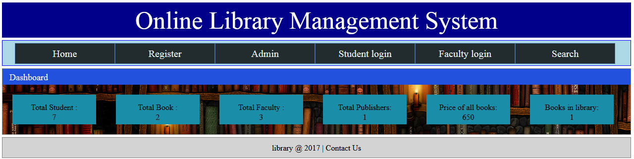 Online Library Management System | SourceCodester