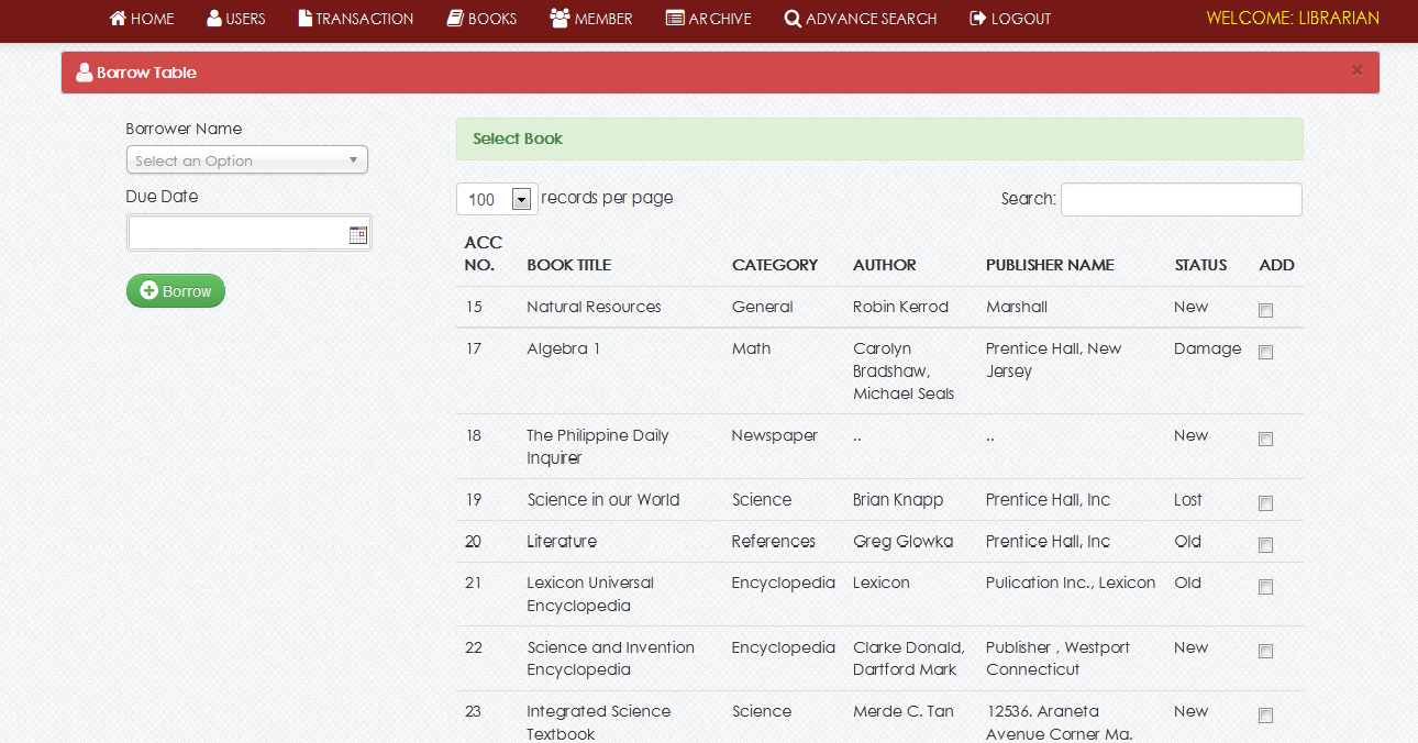 Library Management System | Free source code, tutorials and articles