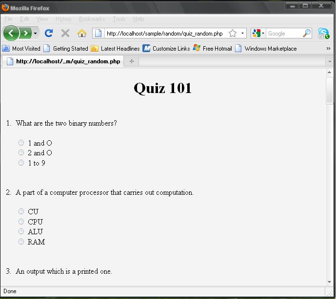 random-php-quiz-and-result-free-source-code-tutorials-and-articles