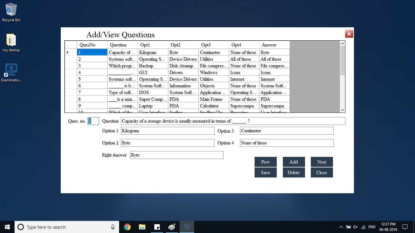 3 - Offline MCQ Exam System for Computer based Test [Full] - Free Source Code