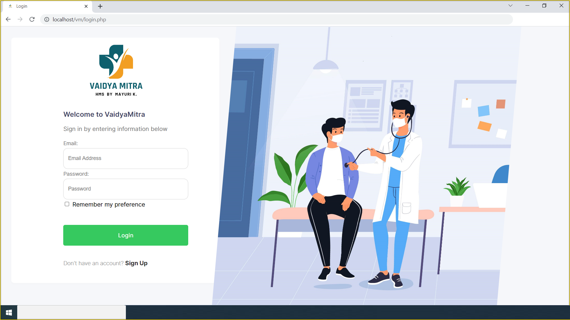 clinic management system project free download