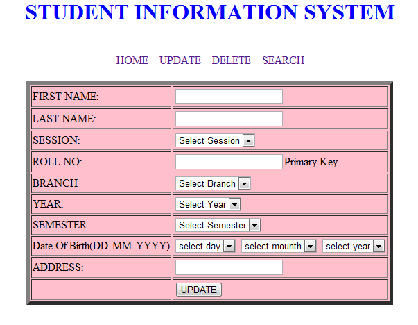 Student Information System (Mini Project)  Free source 