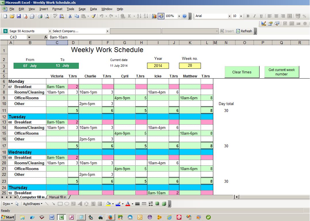 Working Schedule Excel Template Templates Resume Template Vrogue