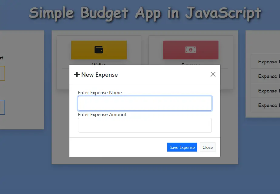 Simple Budget Application