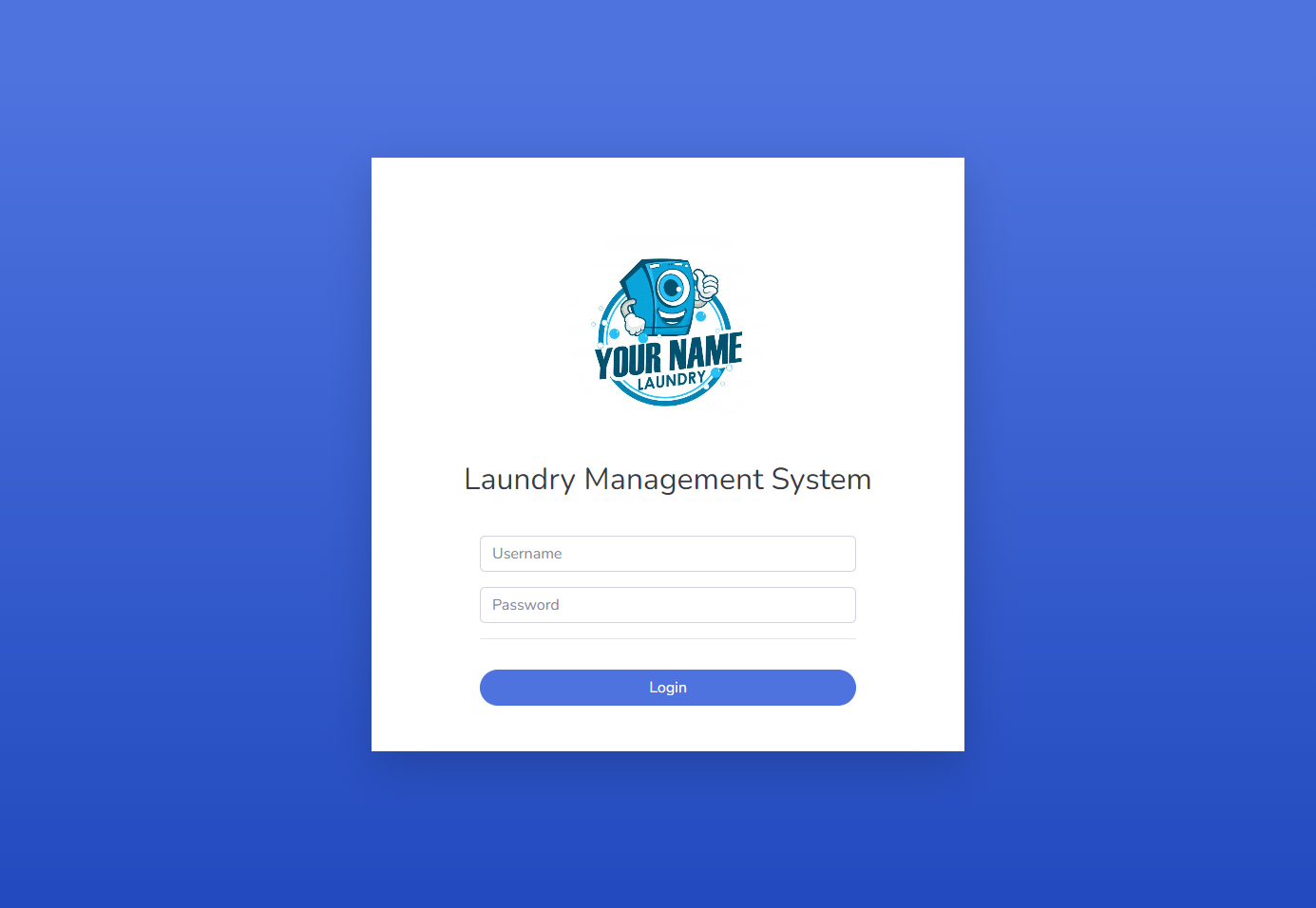 Laundry Shop Management System
