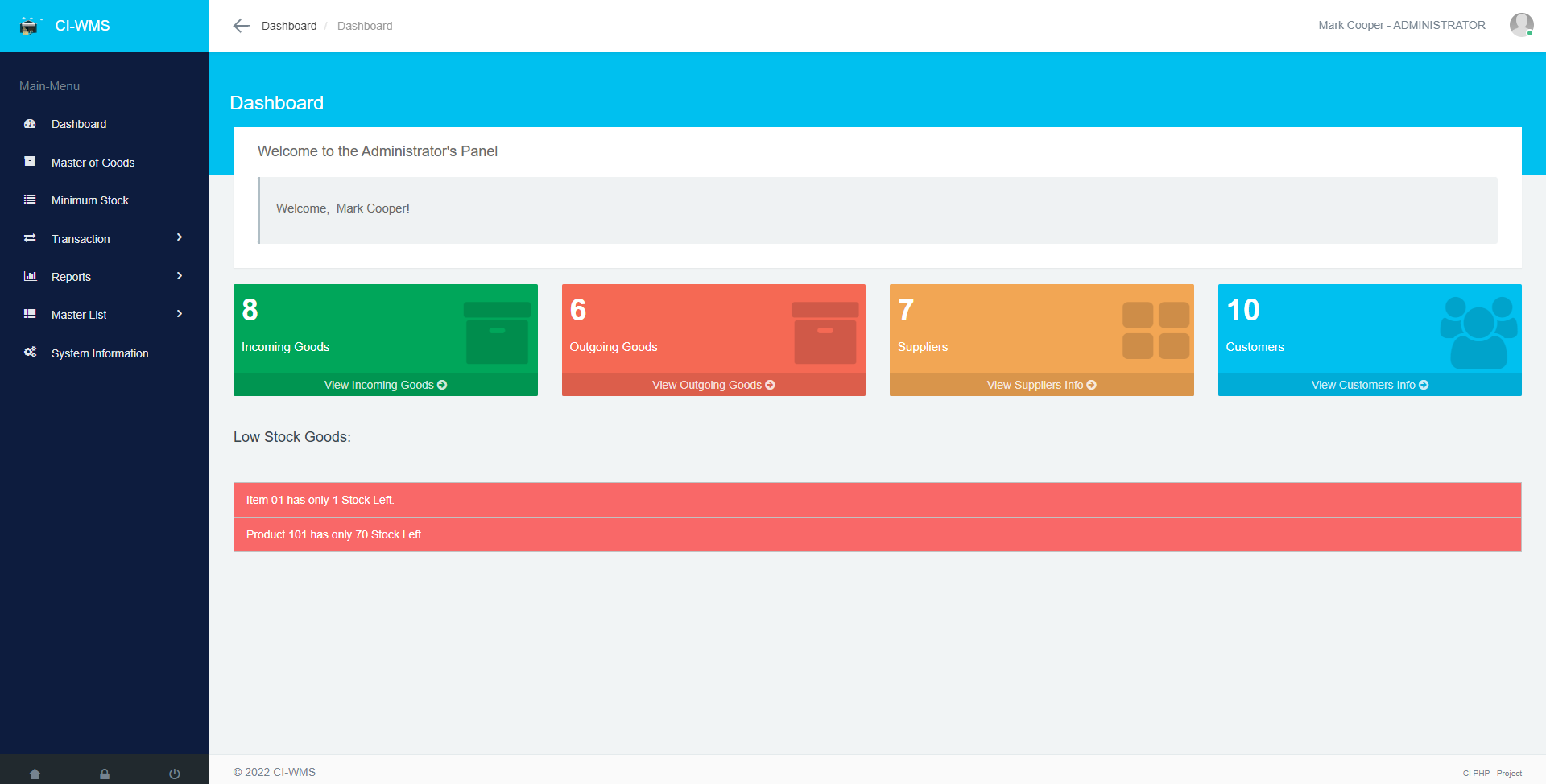 PHP-CI-WMS-dashboard_0 PHP-CI-WMS-dashboard_0
