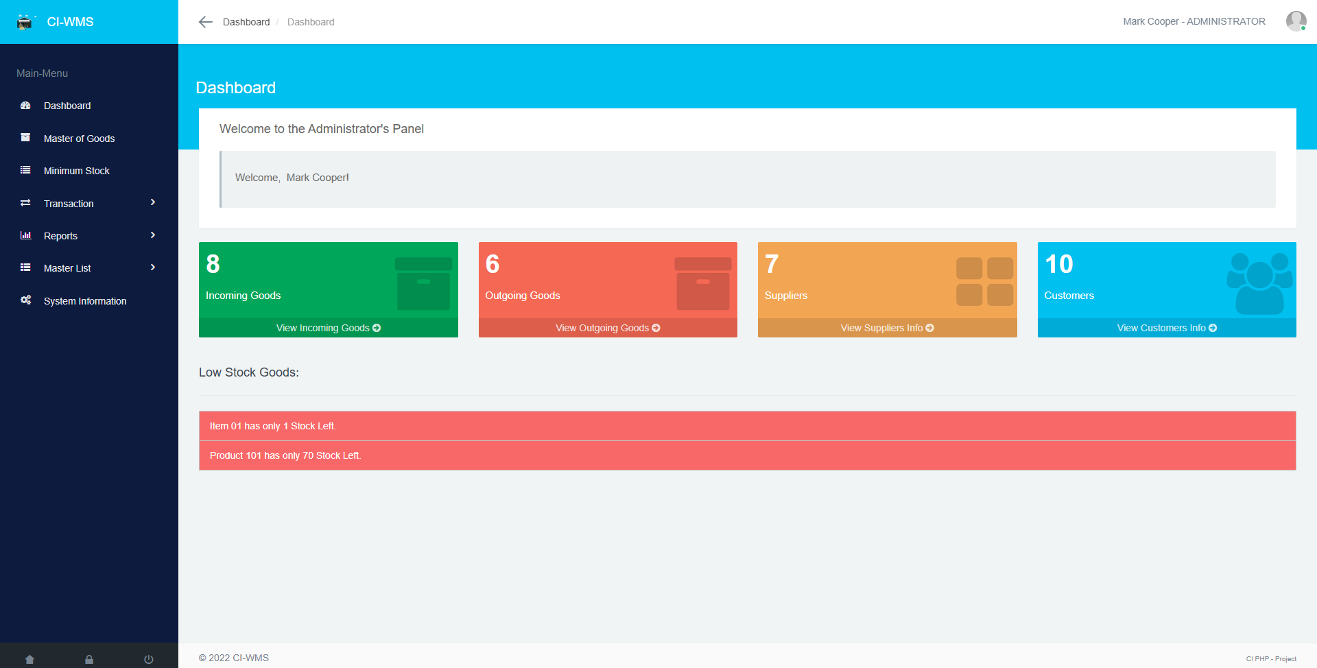 warehouse management system php source code