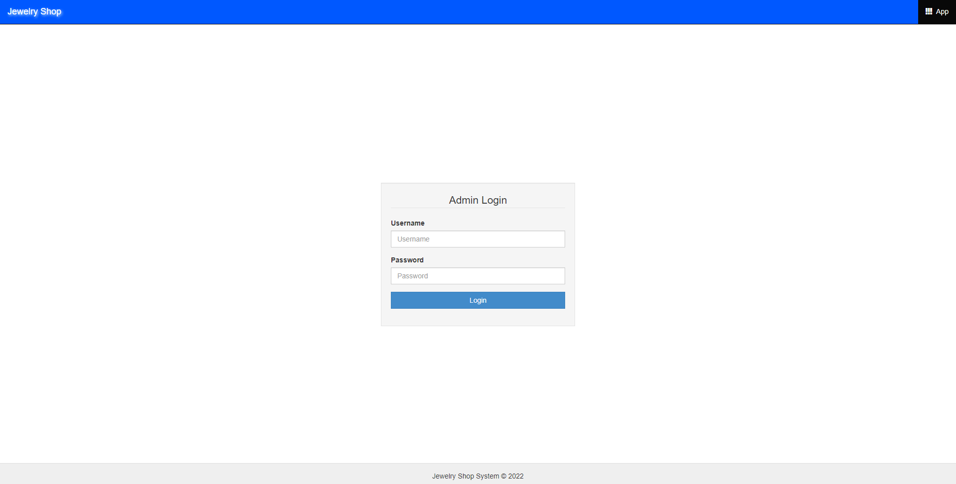 Simple Online Jewelry Shop Management System