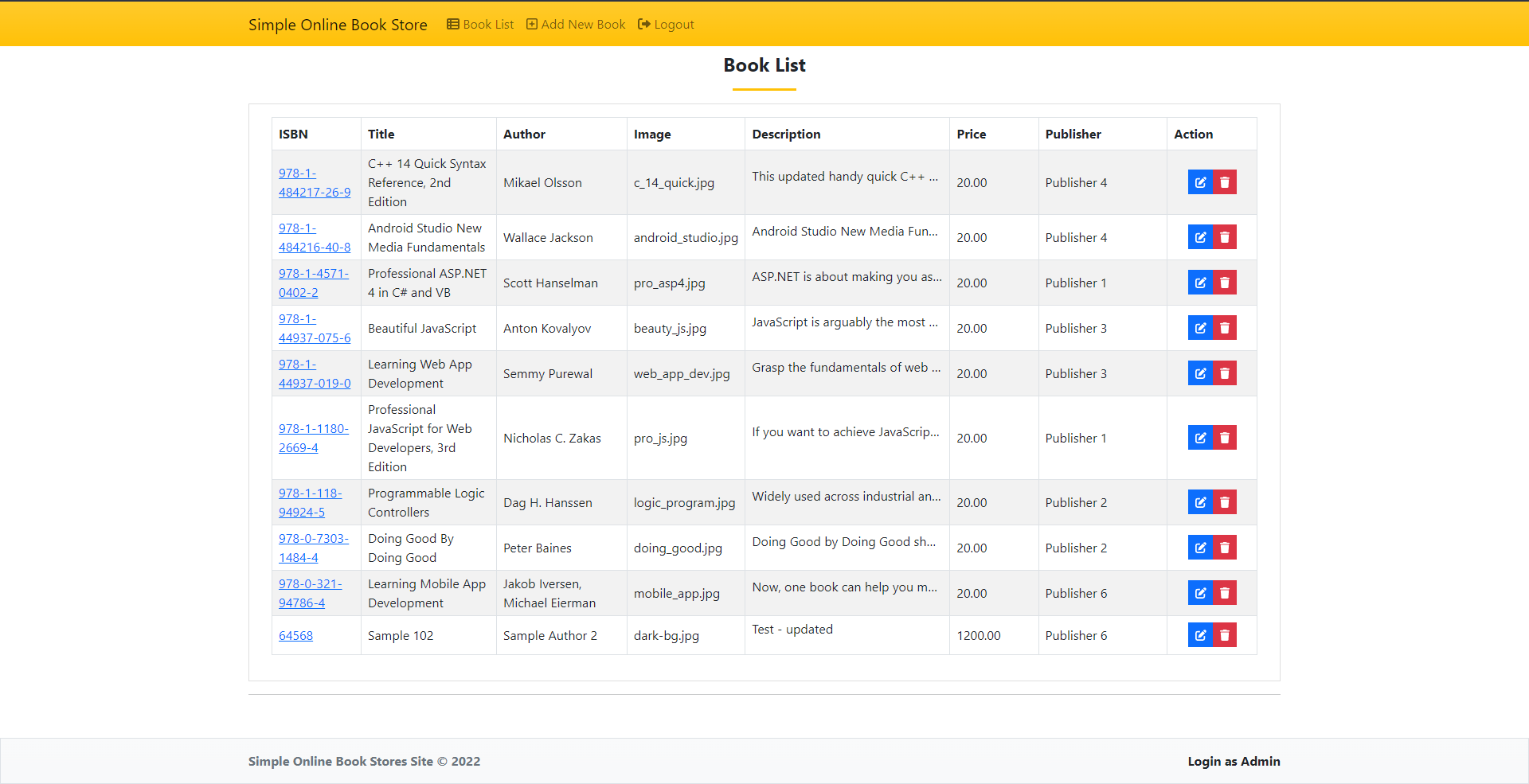 Simple Online Book Store System