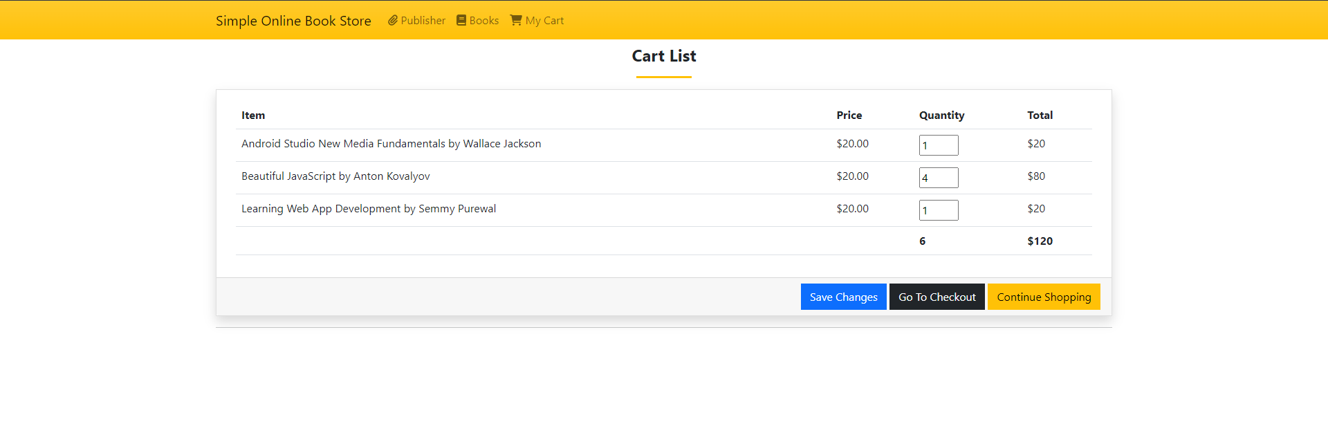 Simple Online Book Store System