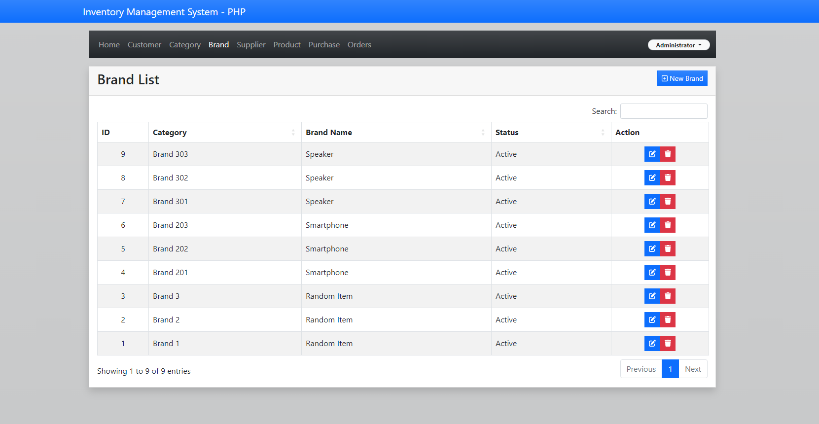 Simple Inventory Management System