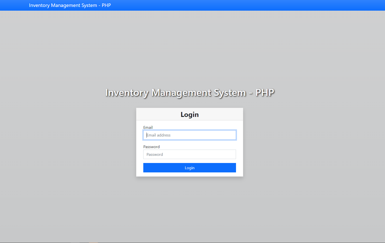 Simple Inventory Management System