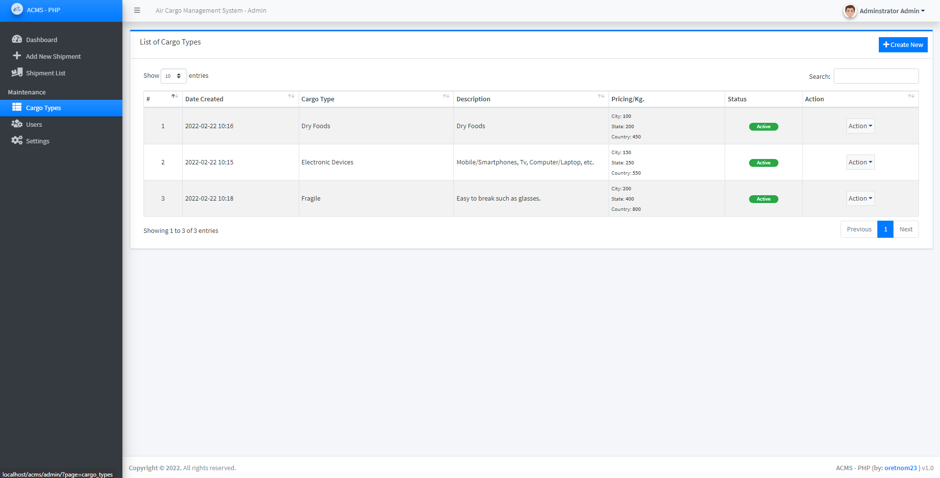 Air Cargo Management System