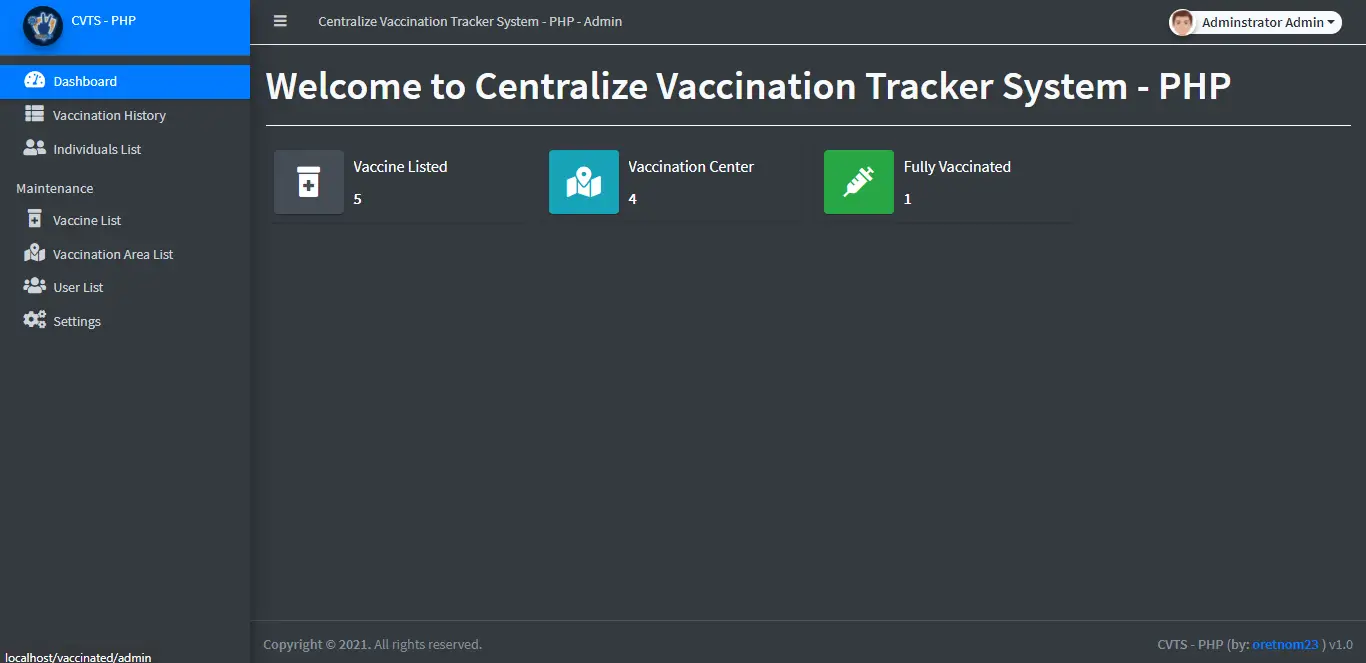 Centralize Covid Vaccination Record System