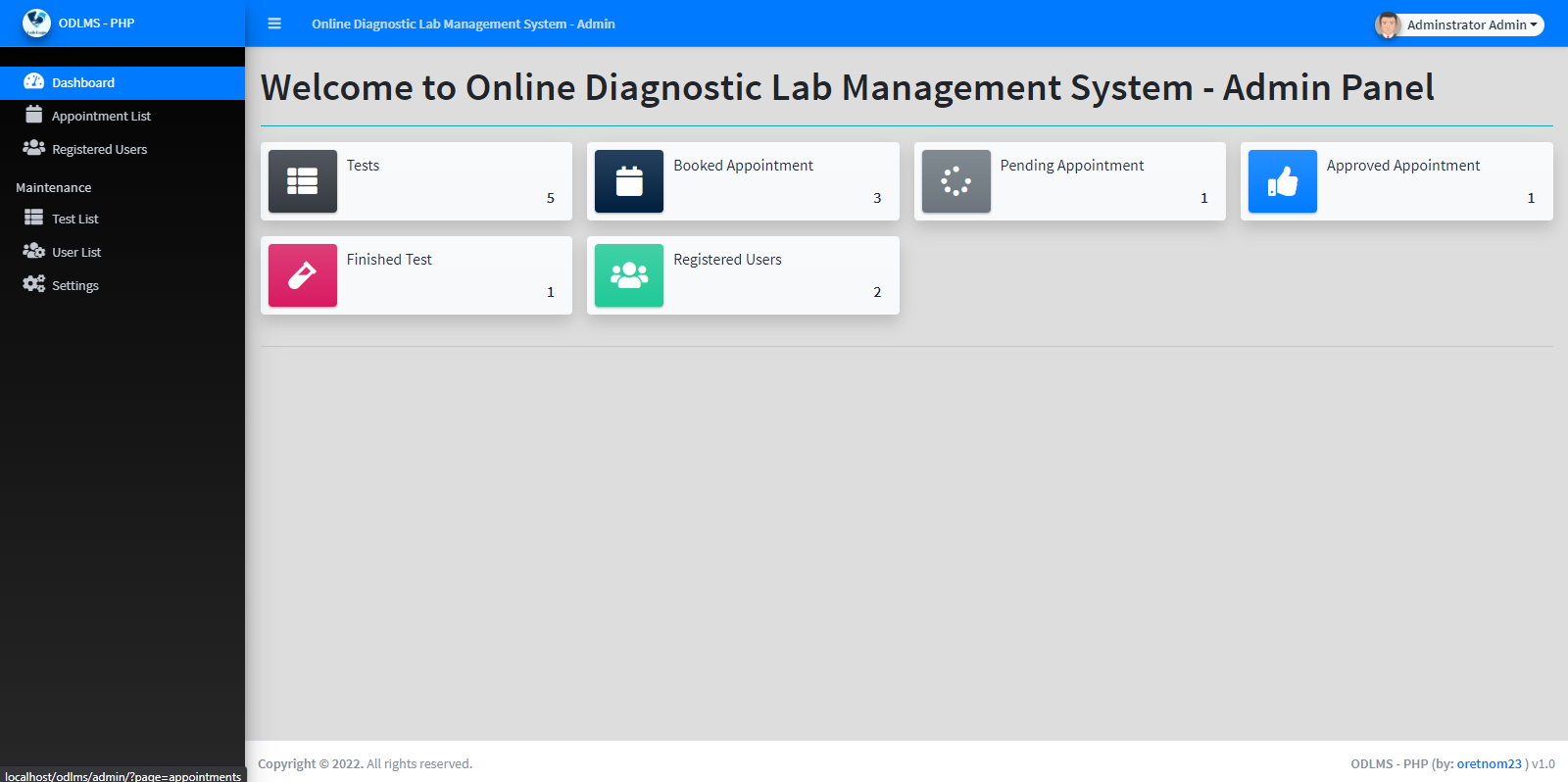 Online Diagnostic Lab Management System