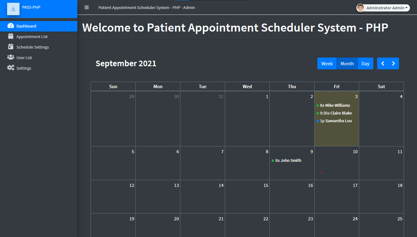 Patient Appointment Scheduler System