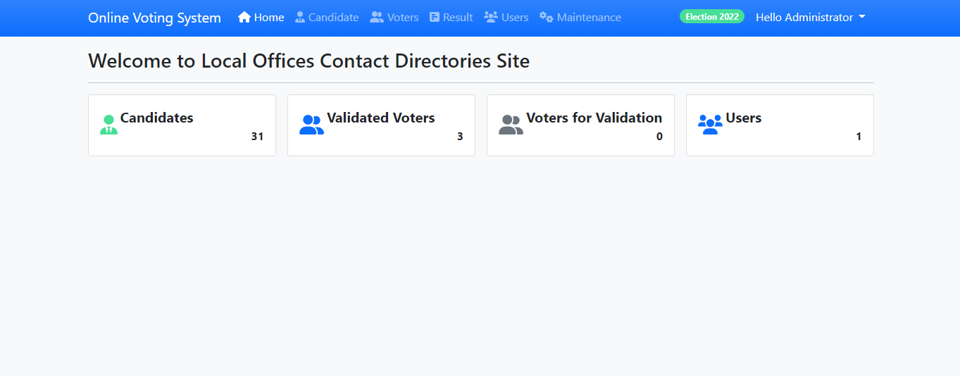 Online Voting System (Government Official Election)