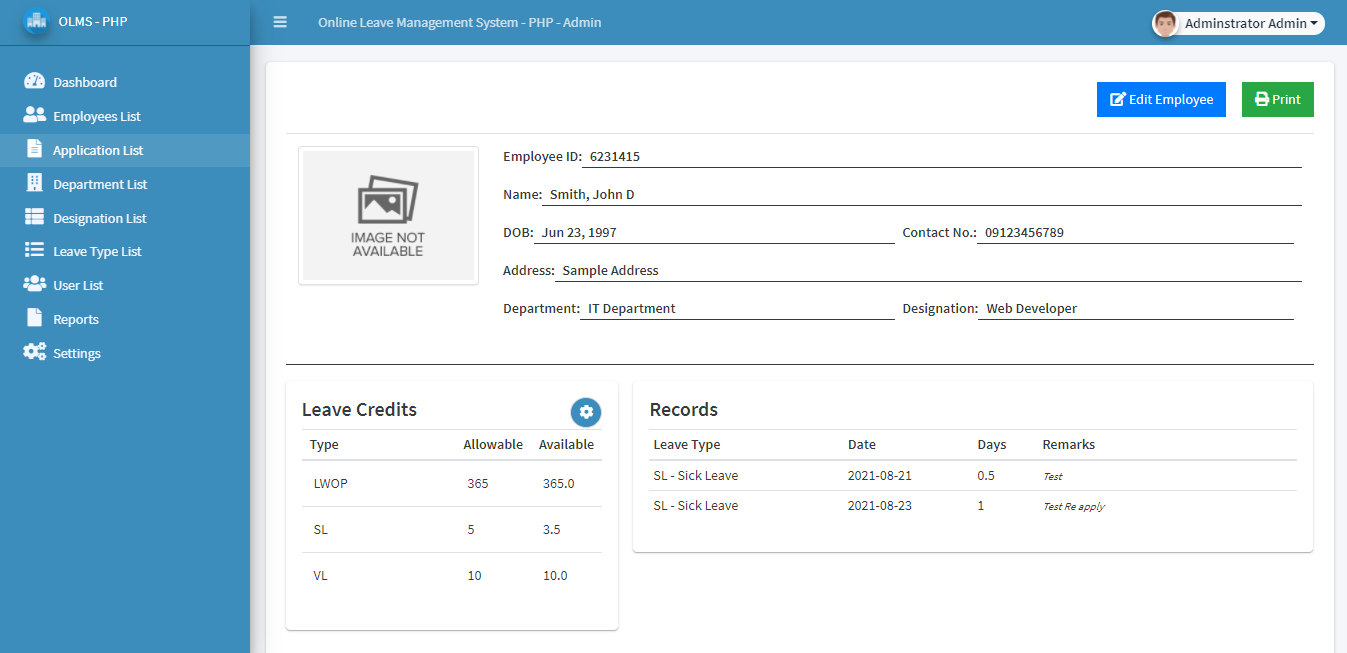 Leave Management System