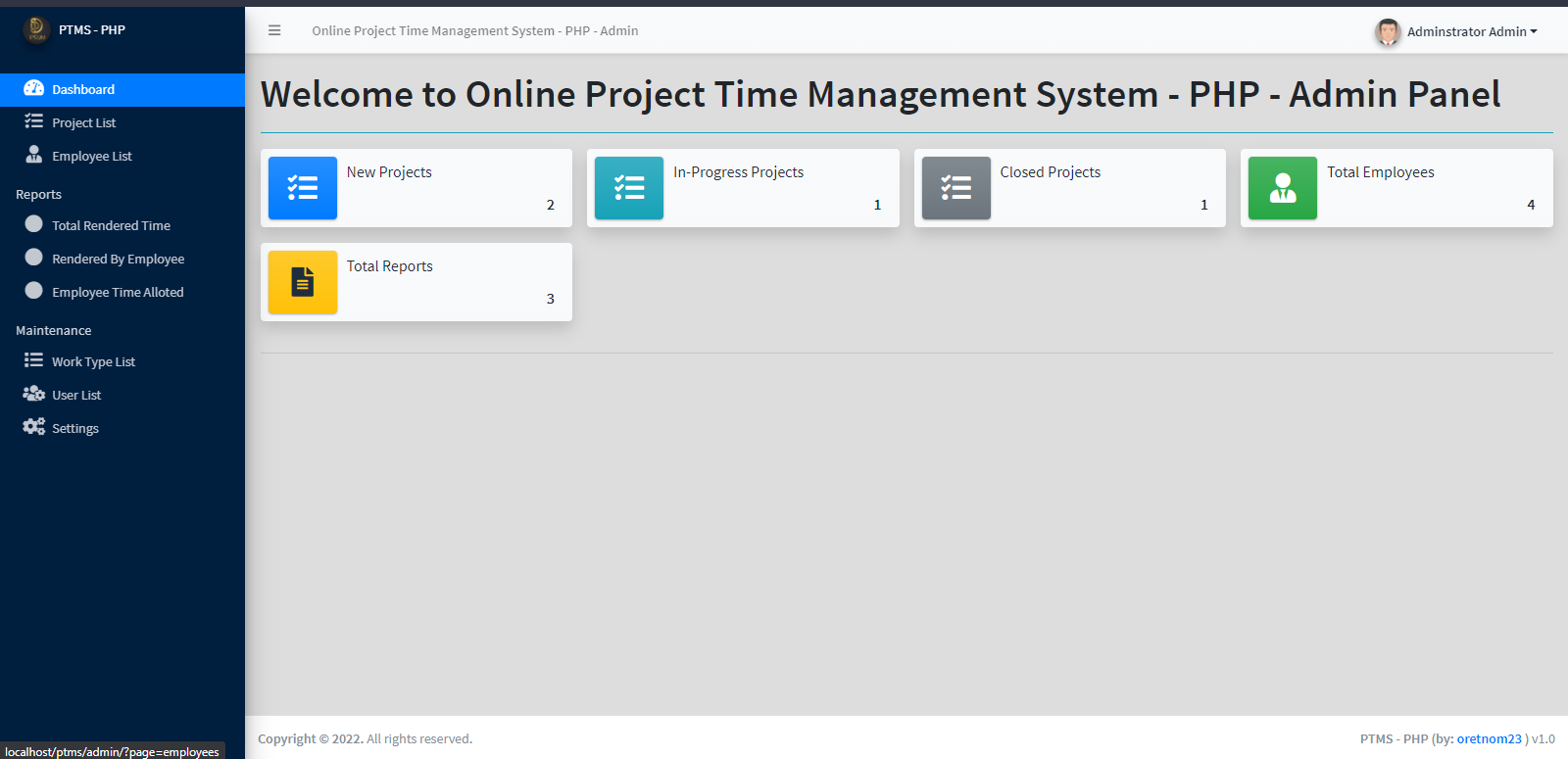 Online Project Time Management System