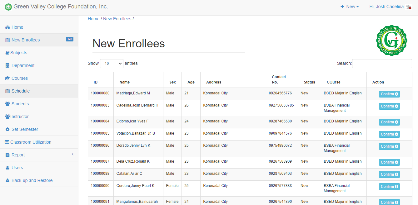 Enrollment System