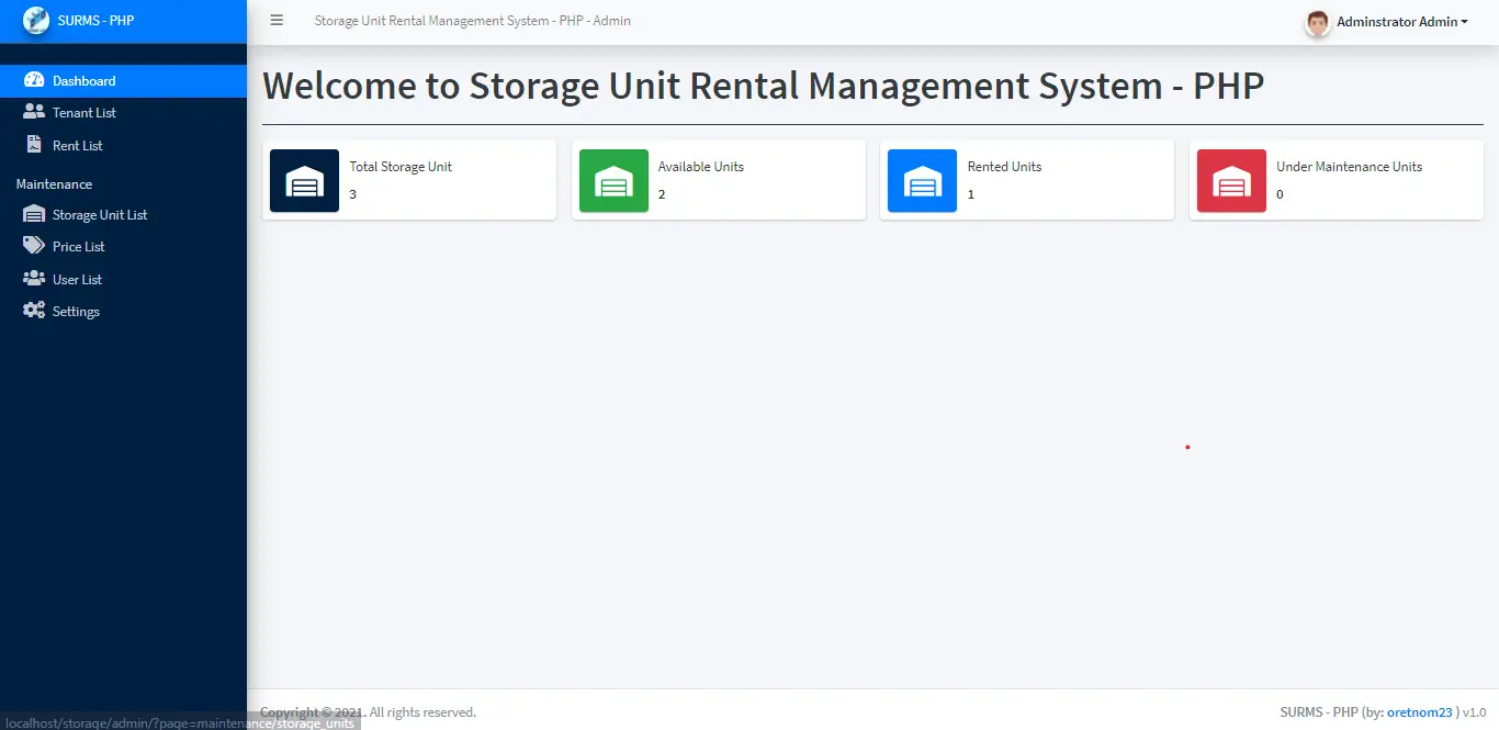Storage Unit Rental Management System