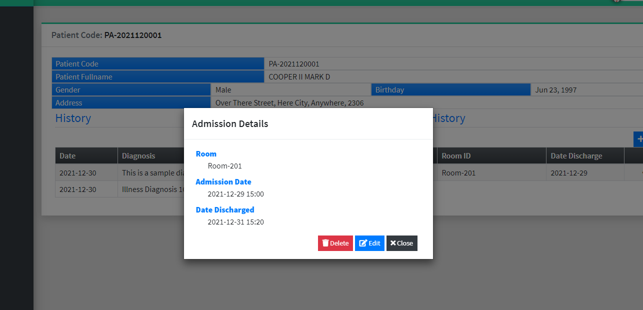 Hospital's Patient Records Management System