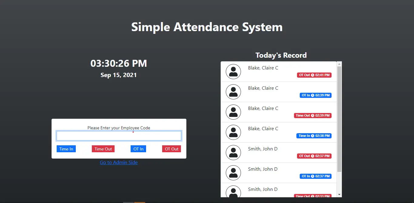 Simple Attendance System