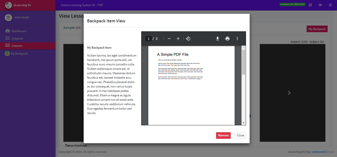 Online Learning System v2