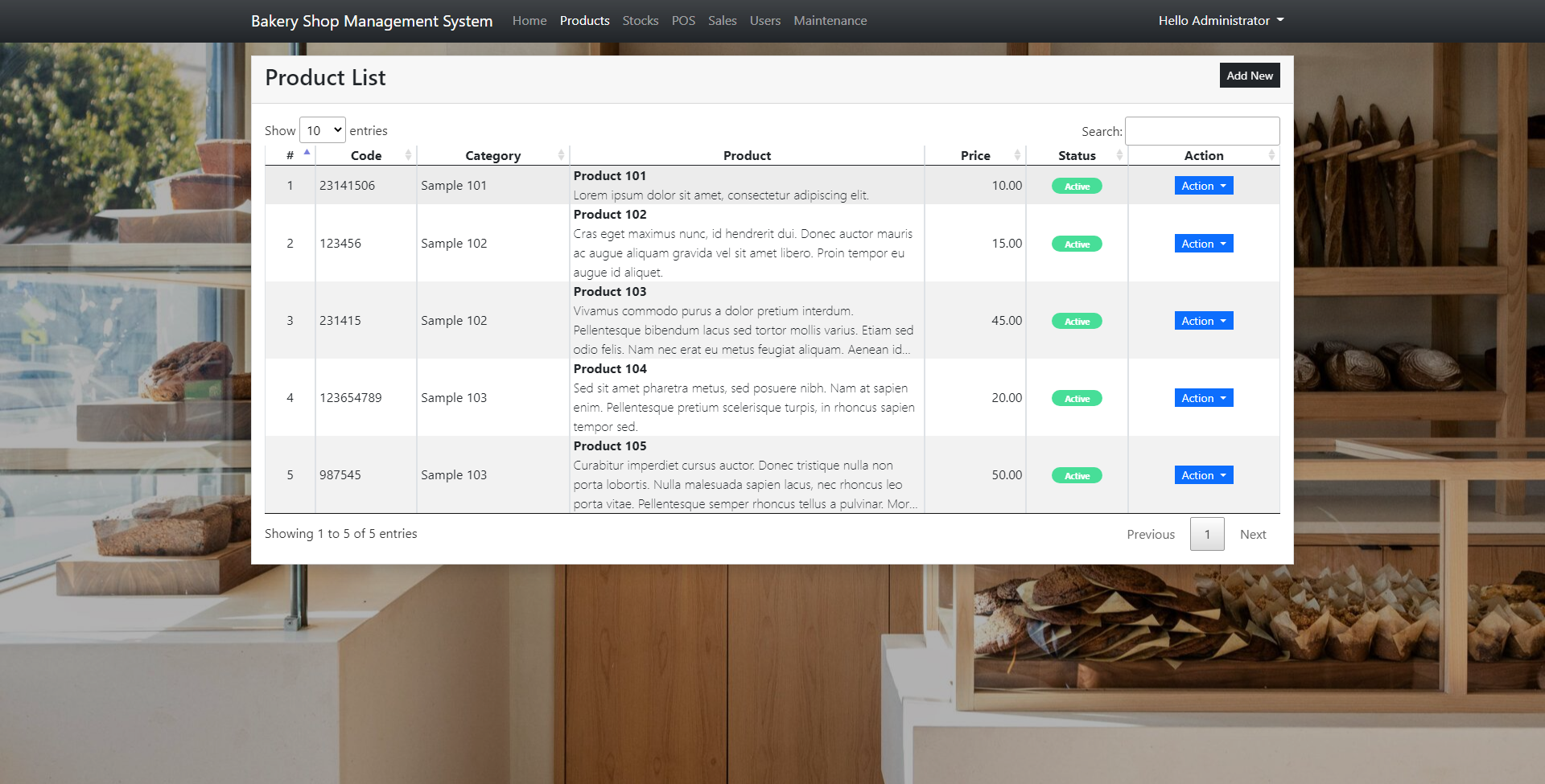 Bakery Shop Management System