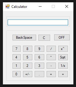 Calculator Inter face