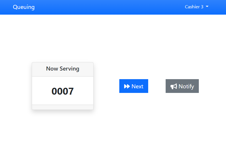 Cashier Queuing System with Live Monitor and Voice Notification