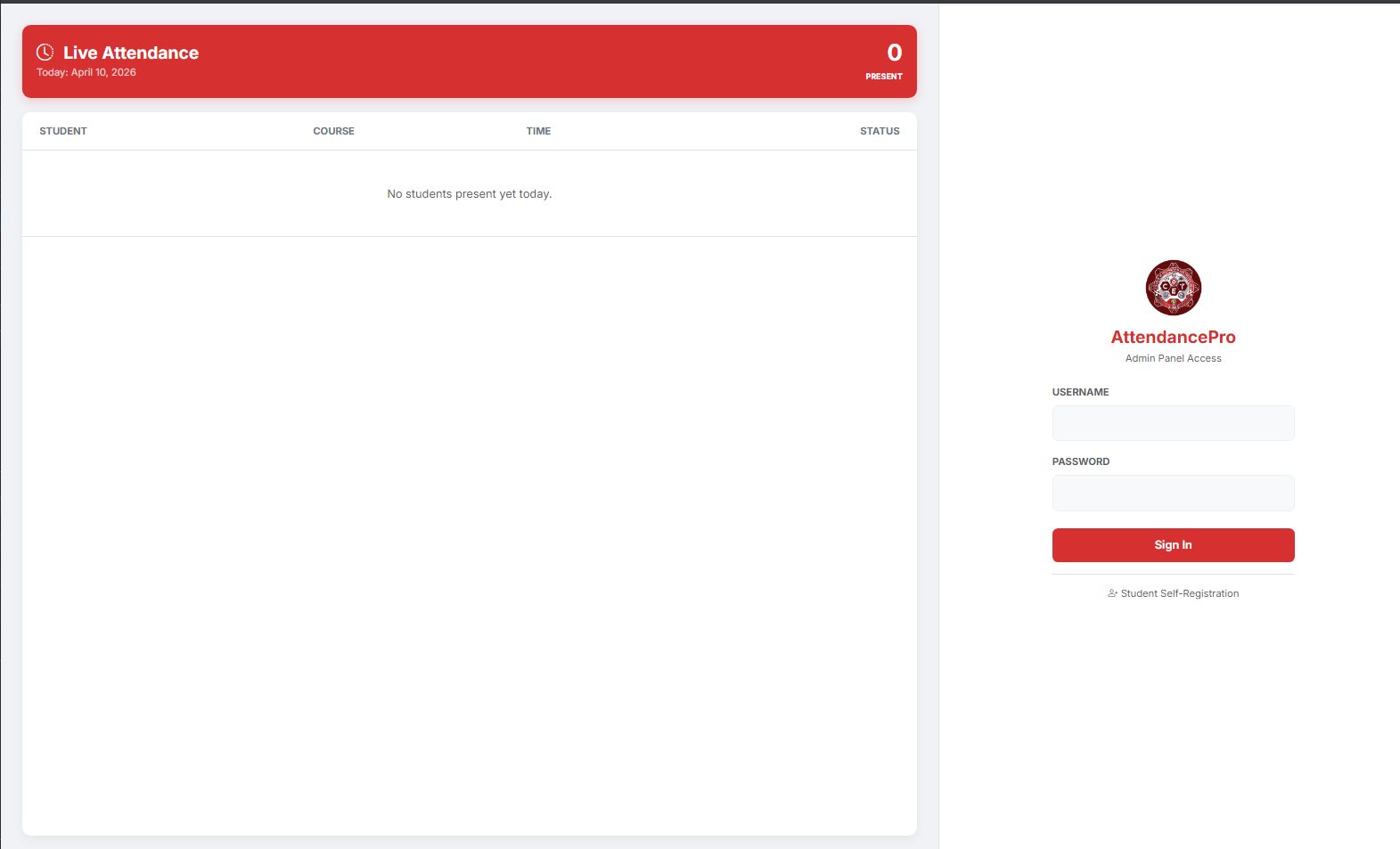 Smart Attendance System with QR Code Scanner using PHP and MySQL
