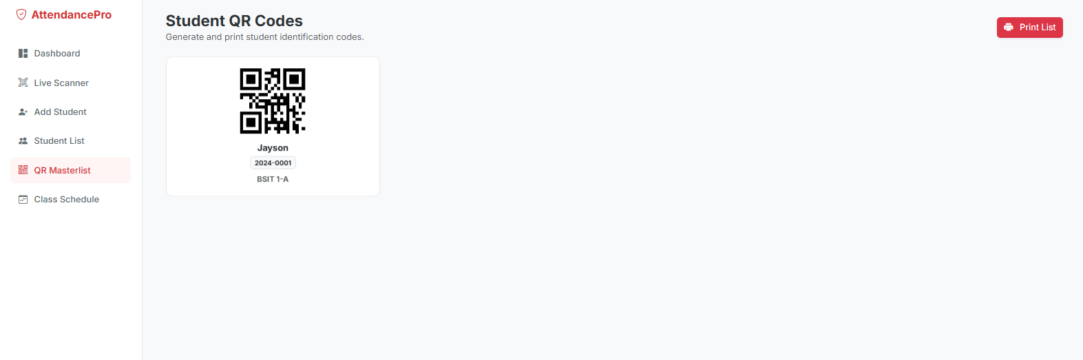 Smart Attendance System with QR Code Scanner using PHP and MySQL