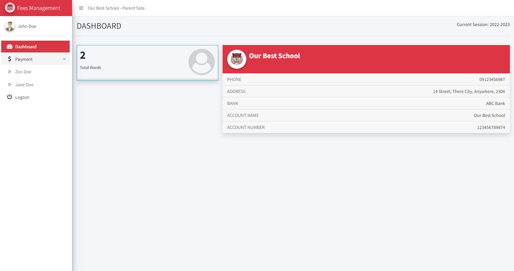 School Fees Management System