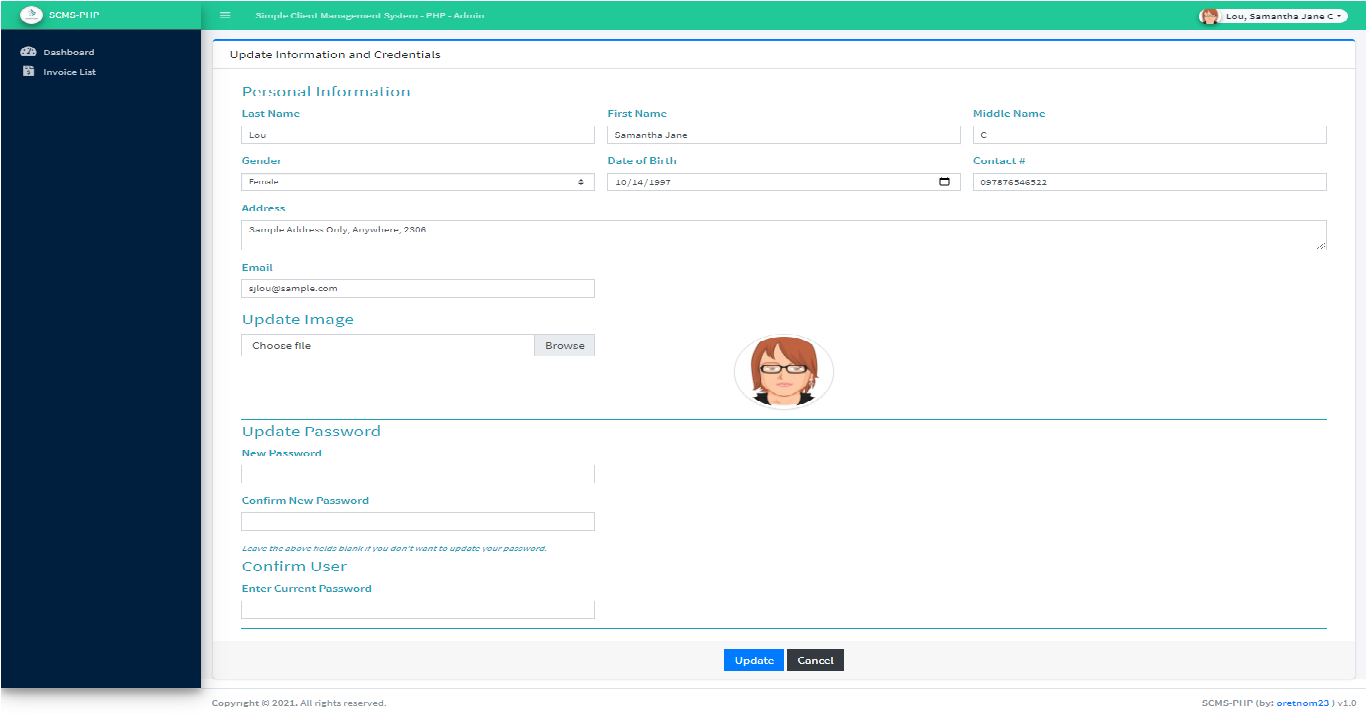 Simple Client Management System