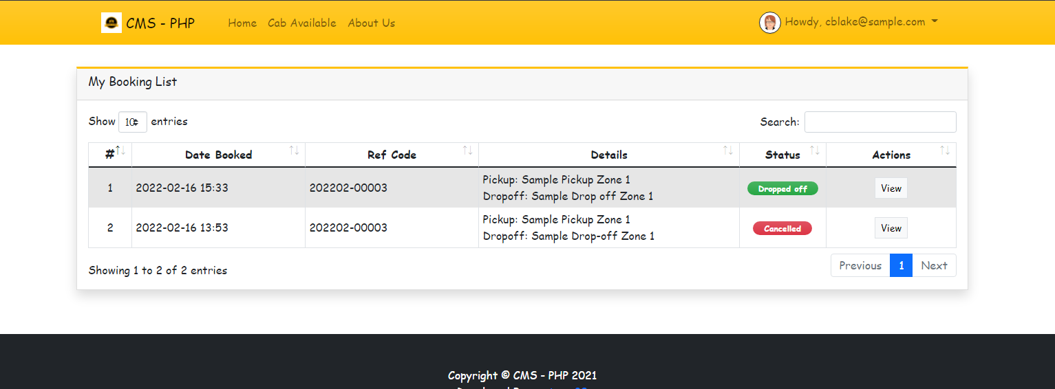 Cab Management System