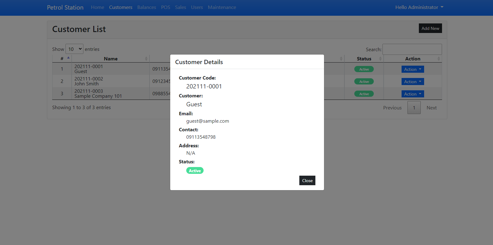 Gas/Petrol Station Management System