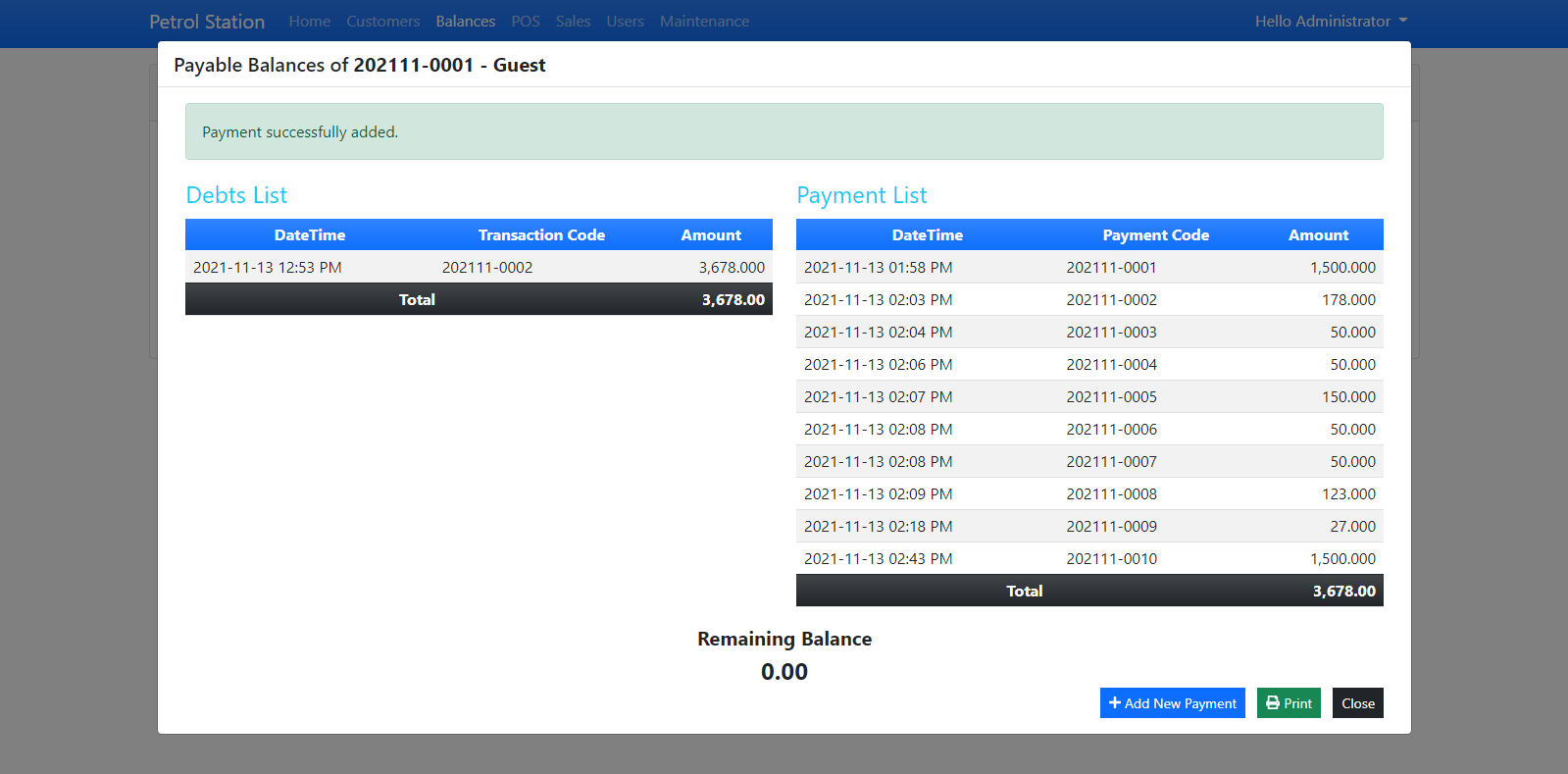 Gas/Petrol Station Management System