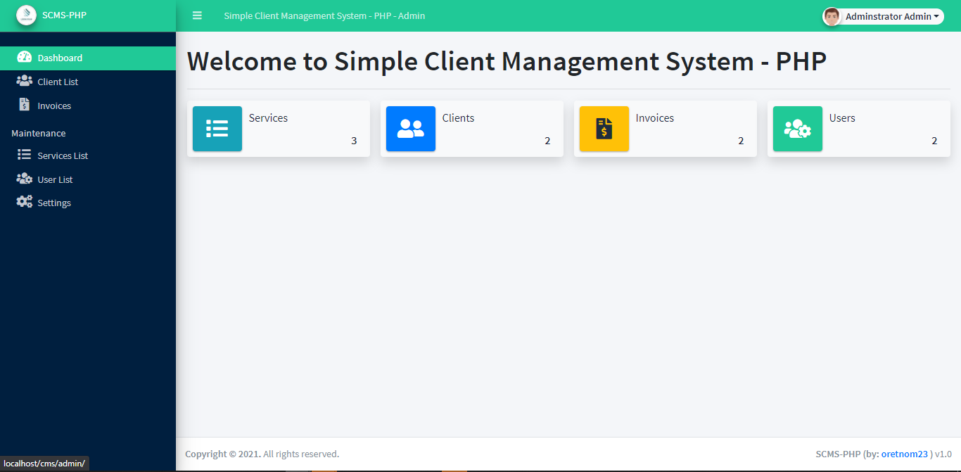Simple Client Management System