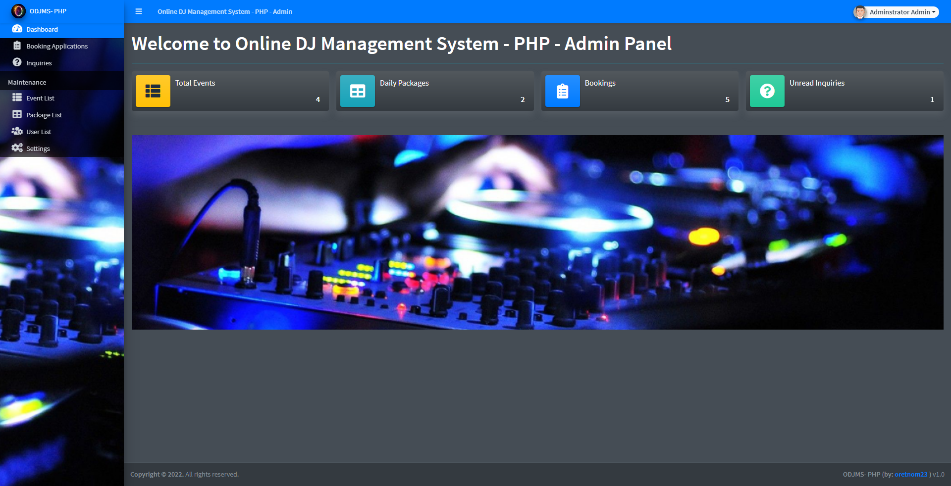 Online DJ Managament System
