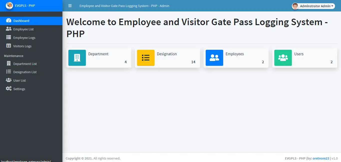 Employee and Visitor Gate Pass Logging System
