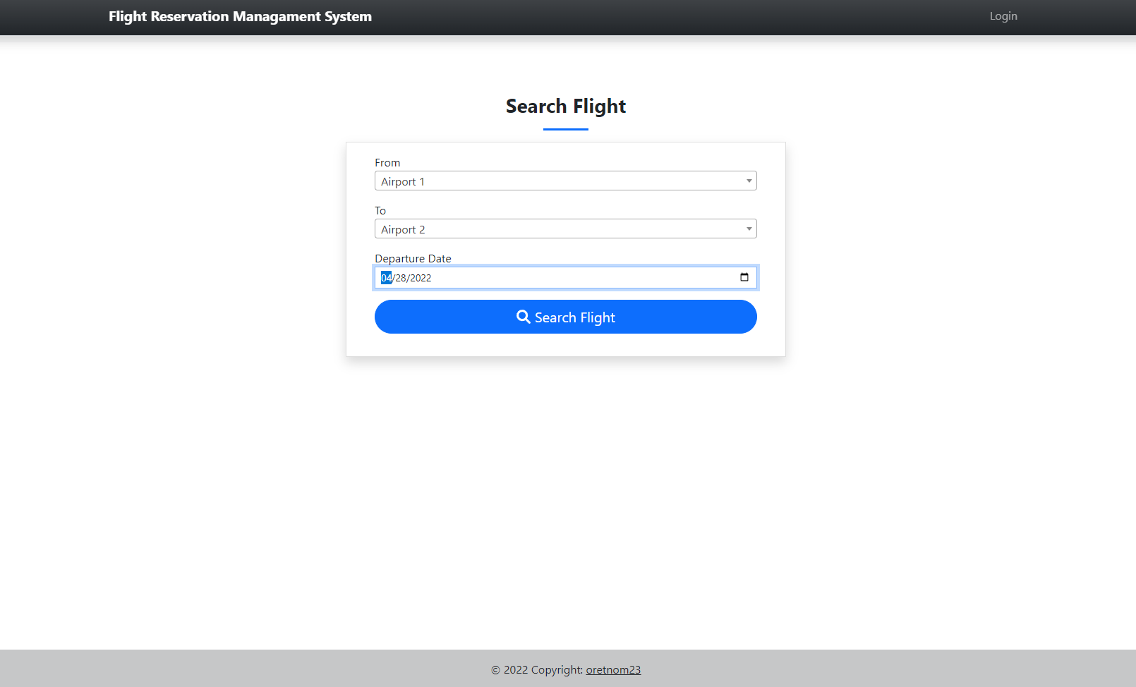 Flight Reservation Management System