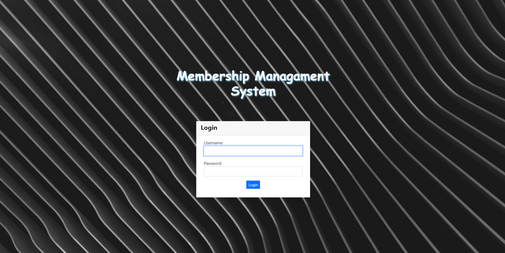 Simple Membership Management System