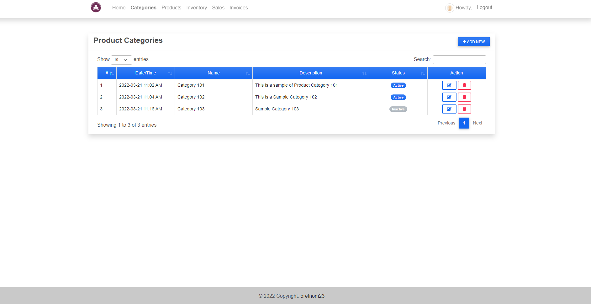 Inventory Managament System Project