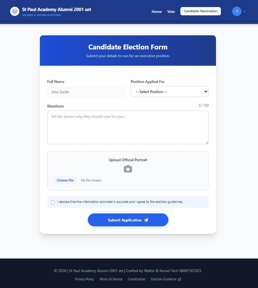 E-Voting System using PHP and MySQL