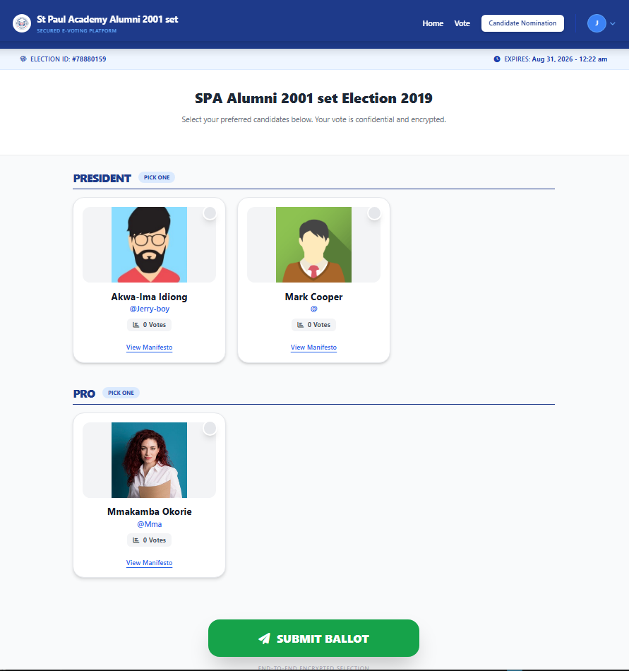 E-Voting System using PHP and MySQL