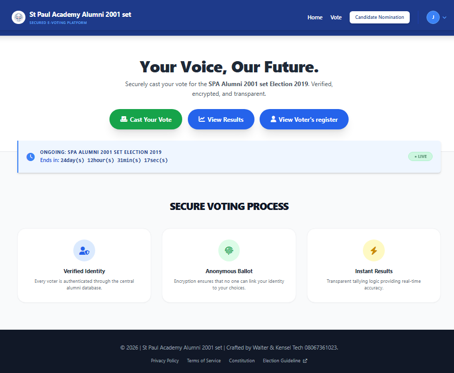 E-Voting System using PHP and MySQL
