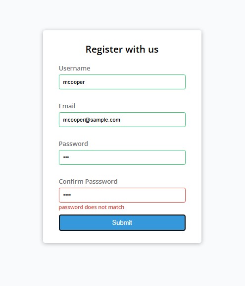 Form Validation using JavaScript